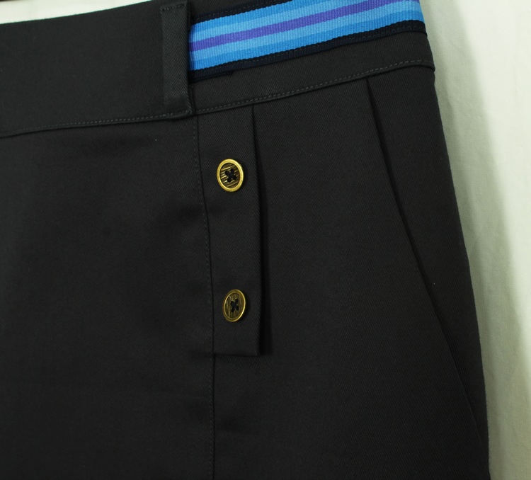 SK-144 กระโปรงแฟชั่น&ทำงาน ทรงสอบมีกระเป๋า 2 ข้าง ผ้าคอตตอนญี่ปุ่นสีน้ำเงินกรมท่า