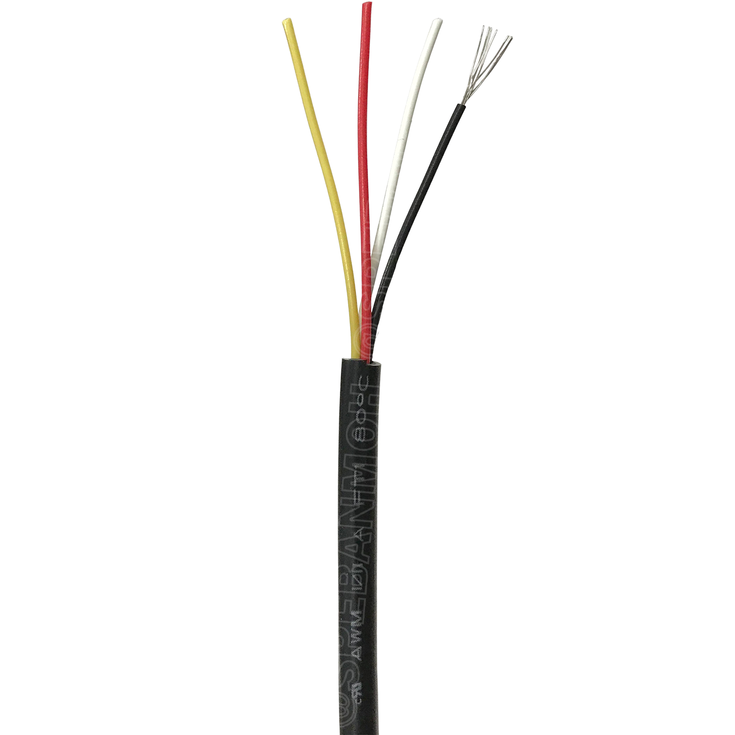 [ 100เมตร ] TW-2464-24AWG-4C สายมัลติคอร์ 4 คอร์ ขนาด 24AWG 4C x 24AWG UL2464 300V 80°C AWG24 เบอร์ 24 สาย 4 ไส้ สายฝอย 4 แกน สีเงิน Multicore Cable 4C Computer Cable TCU Tinned Stranded Copper AWM 2464 24AWG VW-1 80°C 300V E150612 Thai Wonderful FT1