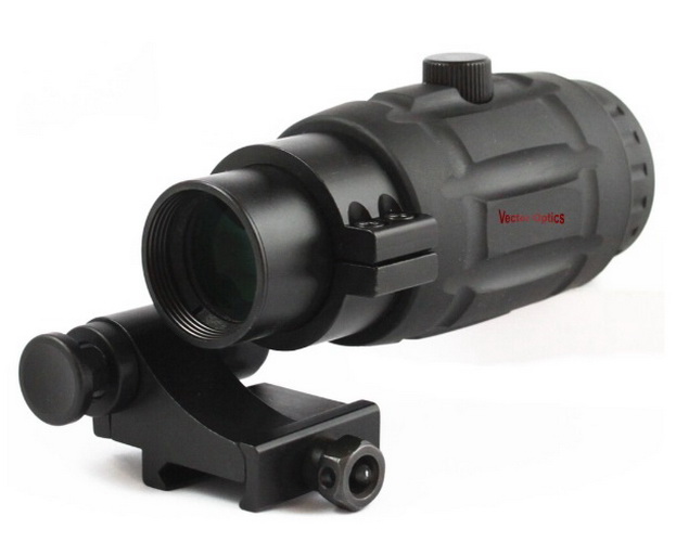 Vector Optics Rubber Adjustable 3x Magnifier for Red Dot Sight Red Dot Scope w/ Flip Side QD Mount Rubber Cover เลนส์ขยาย กล้องจุดแดง RED DOT 3 เท่า