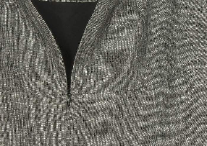 SK-221 กระโปรงแฟชั่น&ทำงาน ทรงย้วย ผ้าลินินญี่ปุ่นเชมเบ้ โทนดำ