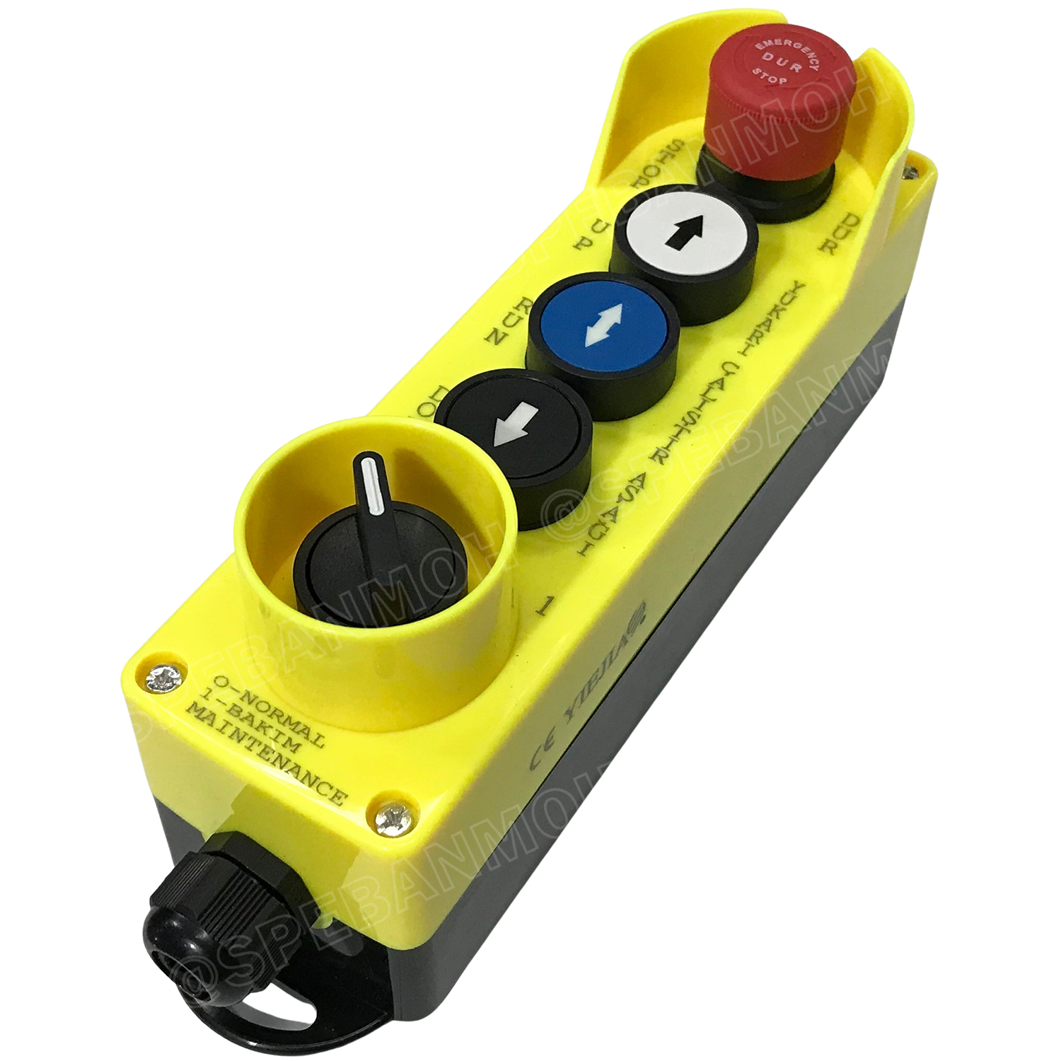 LAY5-DJBB044P สวิทช์เครน / รอกไฟฟฟ้า สวิทช์คอนโทรลรอก ชุดสวิทช์ HOIST PUSH BUTTON SWITCH สวิทซ์เครน ต่อตรงกับคอนแท็ค สวิทช์ฉุกเฉิน สวิทช์กดติดปล่อยดับ Control Switches NO NC อุปกรณ์สวิทช์ สวิทช์อุตสาหกรรม Industrial switch 10A 250V ชุดสวิทช์พร้อมเคเบิลแกล