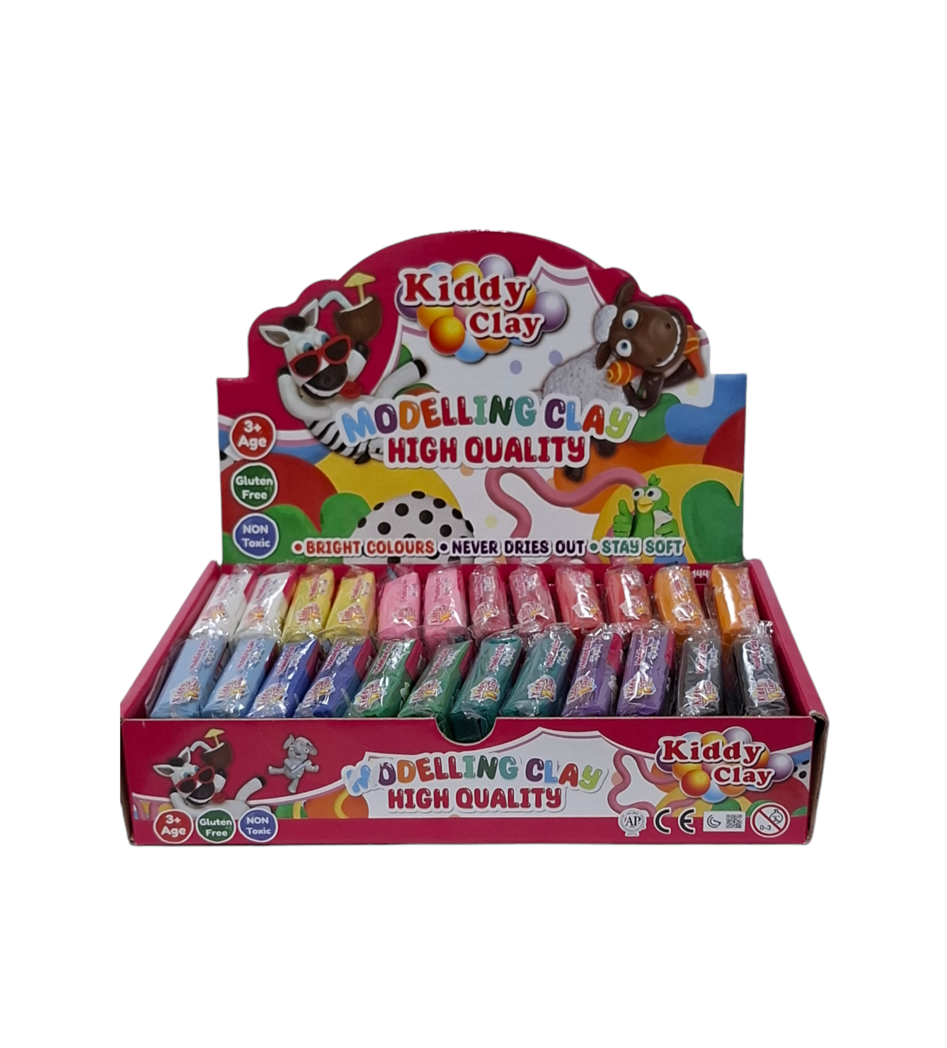 ดินน้ำมันไร้สารพิษนารา Modelling Clay - 24 ก้อน 12 สี