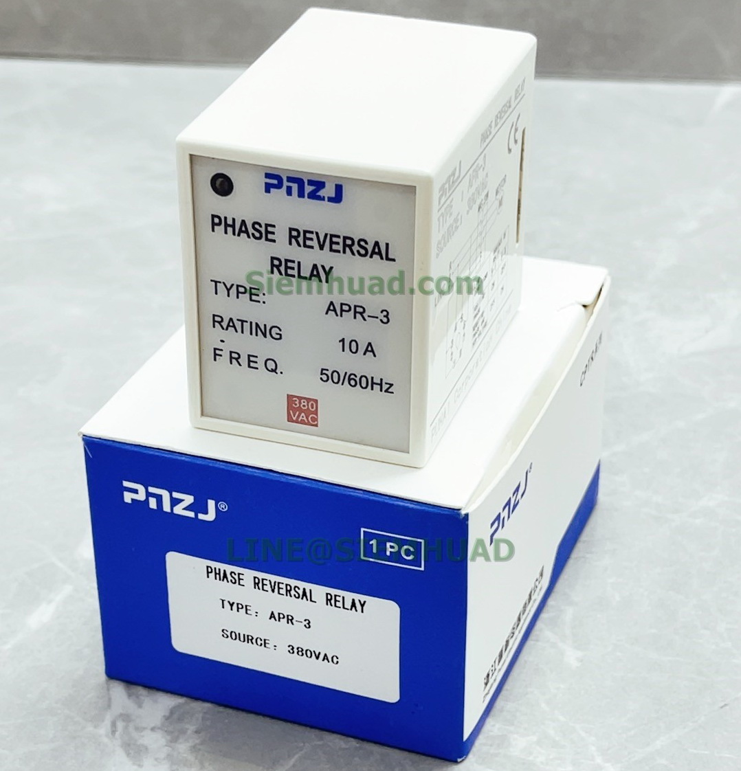 คุมเฟรส เฟสกลับรีเลย์ ตัวกันไฟตก PHASE REVERSAL RELAY (PNZJ) APR-3 380V