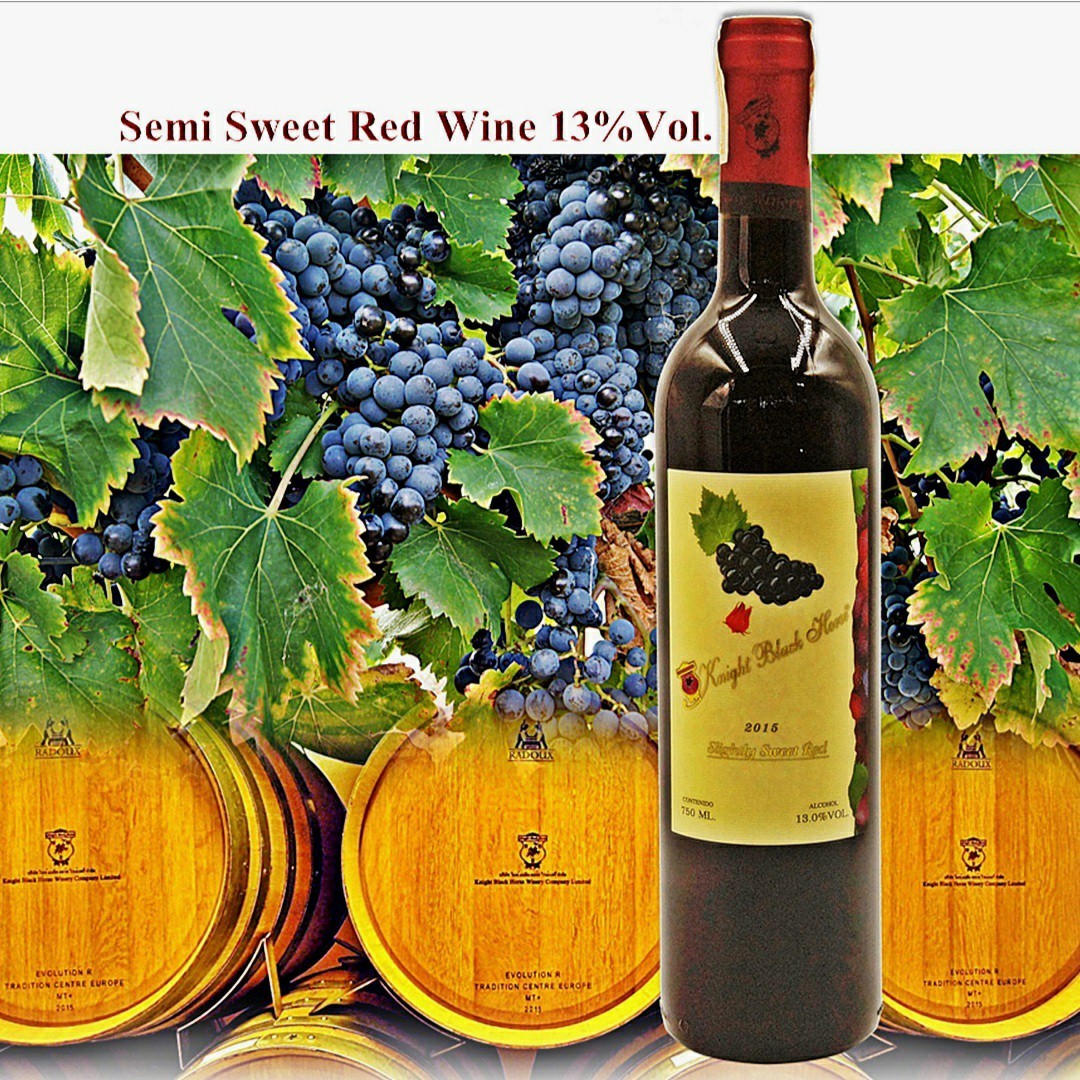 ไวน์แดงองุ่น หวานเล็กน้อย ไวน์ไทย