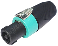 [ 2ชิ้น ] SP-002 ปลั๊กสเปคคอน 4 โพล ต่อสาย (Speak-On 4 Pole Cable Connector) สีเขียว