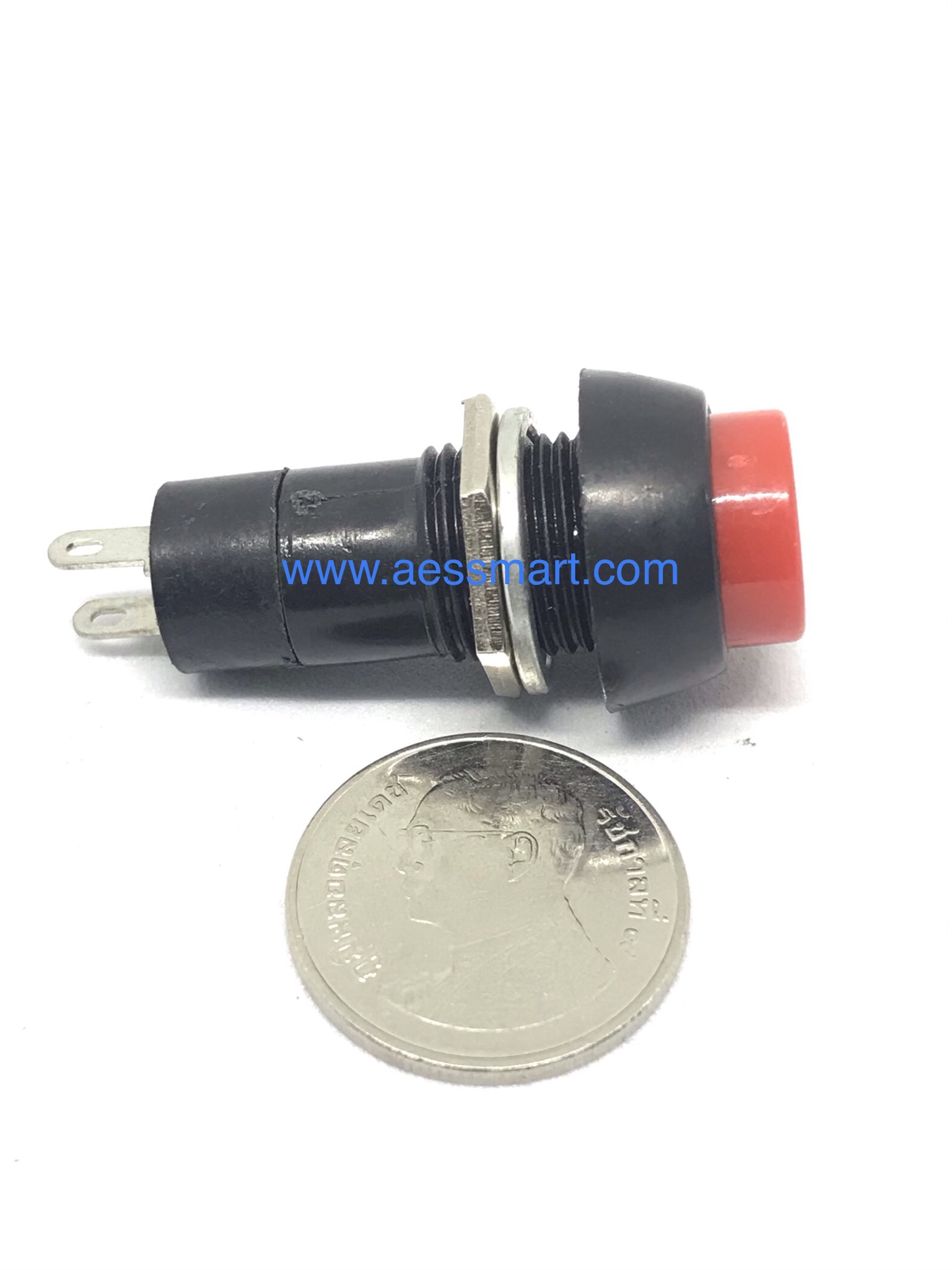 สวิตซ์กดติดกดดับ 2ขา,หัวกลมตัวใหญ่ (PBS-11A)