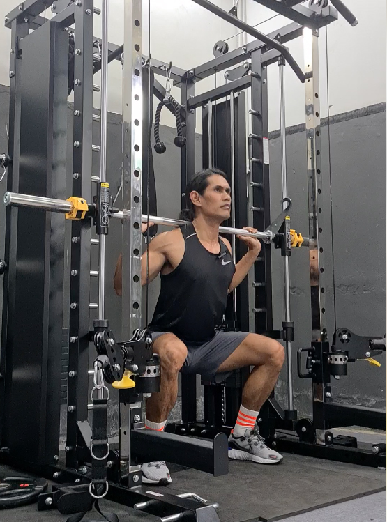 สมิทแมชชีน Altaz 3087B (Iron G20) Smith Machine Altaz 3087B (G20) ม้านั่ง202+แผ่น50kg