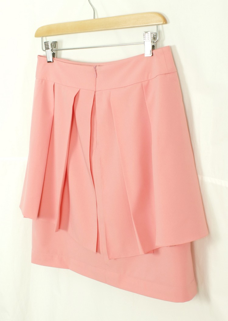 SK-152 กระโปรงแฟชั่น&ทำงาน ผ้าไหมอิตาลี มีโบว์ซ้อนกัน 2 ชั้น