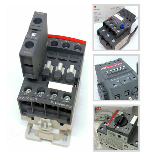 คอนแทคเตอร์-โอเวอร์โหลดรีเลย์ Magnetic contractor, Overload relay, Motor Starter และอุปกรณ์เสริมต่างๆ (ABB) AF series, NF series, TF series, EF series, MS series / accessories ต่างๆ, ชุดสตาร์ทเตอร์ แบบรีเวิร์ส, แบบสตาร์เดลต้า และ สตาร์ทมอเตอร์