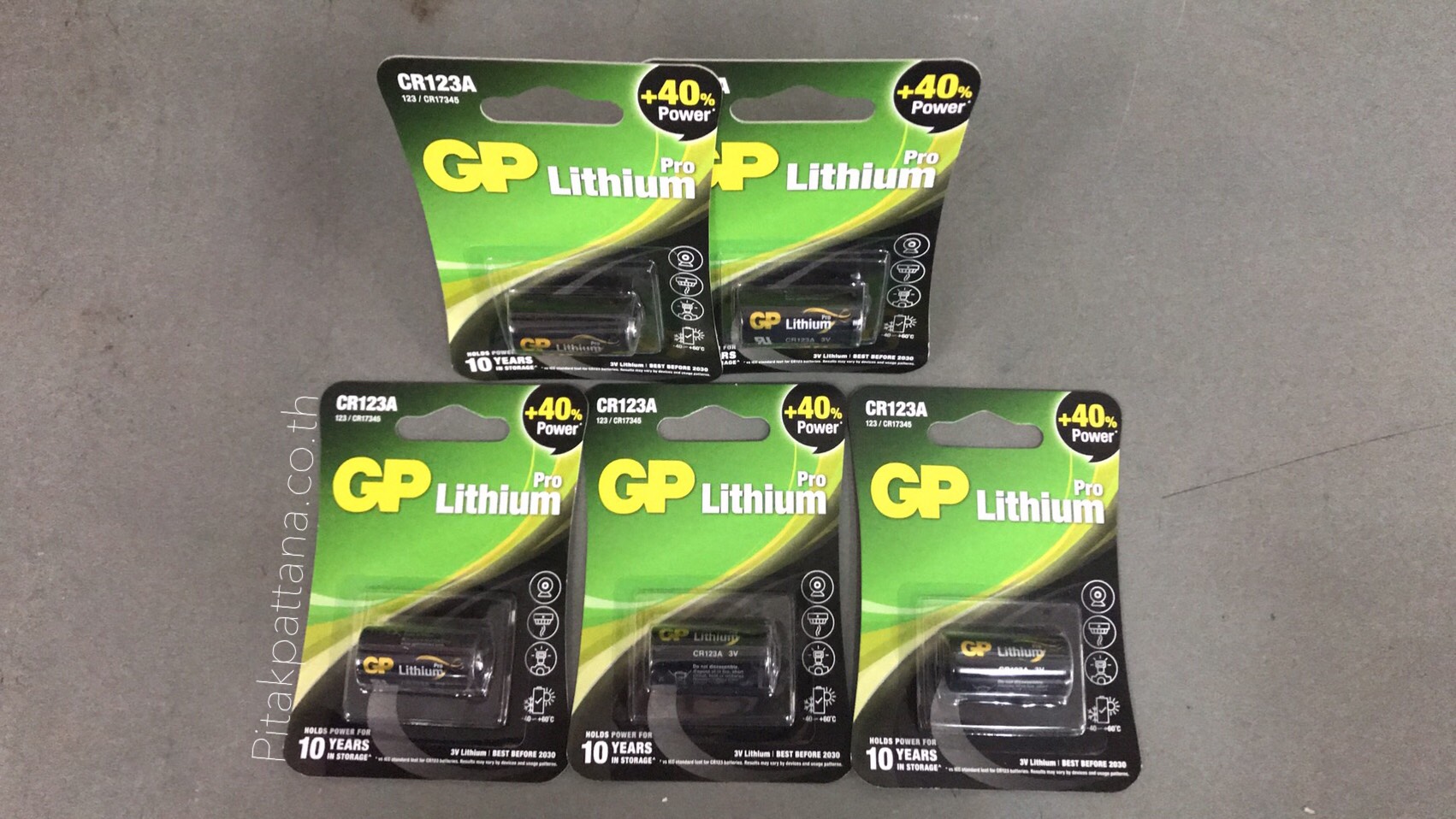 GP ถ่าน Primary Lithium Pro no.CR123 x 1 (CR123A) สินค้าแท้จากศูนย์ไทย
