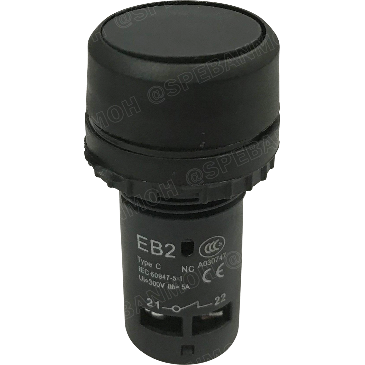 EB2F-11 สวิทช์กดติด-ปล่อยดับ Momentary กันน้ำ ∅22mm ดำ (Black) สวิท คอนโทรล 22 มม 22mm Control Switch By เอสพีอี บ้านหม้อ SPE Banmoh