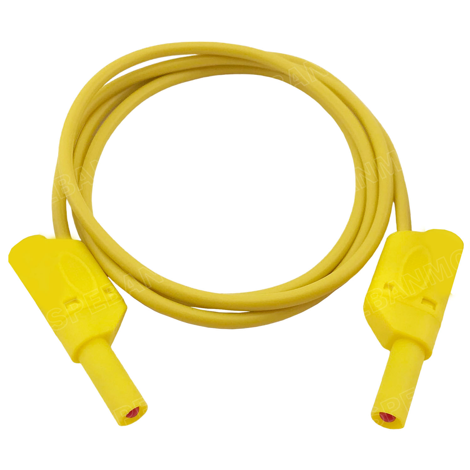[ 1เส้น ] BNN-W-018 1M สีเหลือง Yellow สายเซฟตี้เทส 4mm Safety Test Lead 4มิล สายบานาน่า พร้อมหัว 1.0 Sq.mm. 10A 1เมตร สายแทส สายพร้อมหัวบานาน่า Banana Plug with wire บานาน่าปลั๊ก สายปลั๊กกล้วย ปลั๊กกล้วย พร้อมสาย สายไฟเทส สายซัพพลาย สายพาวเวอร์ซัพพลาย