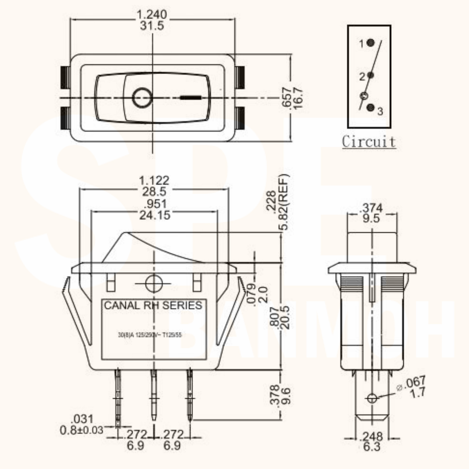 [ 1 ชิ้น ] R-H10C 220V แดง Red สวิทช์กระดก Rocker Switch Taiwan R-H10C 16A 250V OFF-ON 3ขา สวิทช์กระดก 3ขา รางปลั๊กไฟ สวิทช์รางปลั๊ก สวิทช์ปลั๊กไฟ สวิท กระดก ไฟ 16A 250V สวิทช์ กระดก KCD 3ขา ON OFF เปิด ปิด 3Pin ON OFF สวิทกระดก KCD3 Rocker switch สวิทกระ