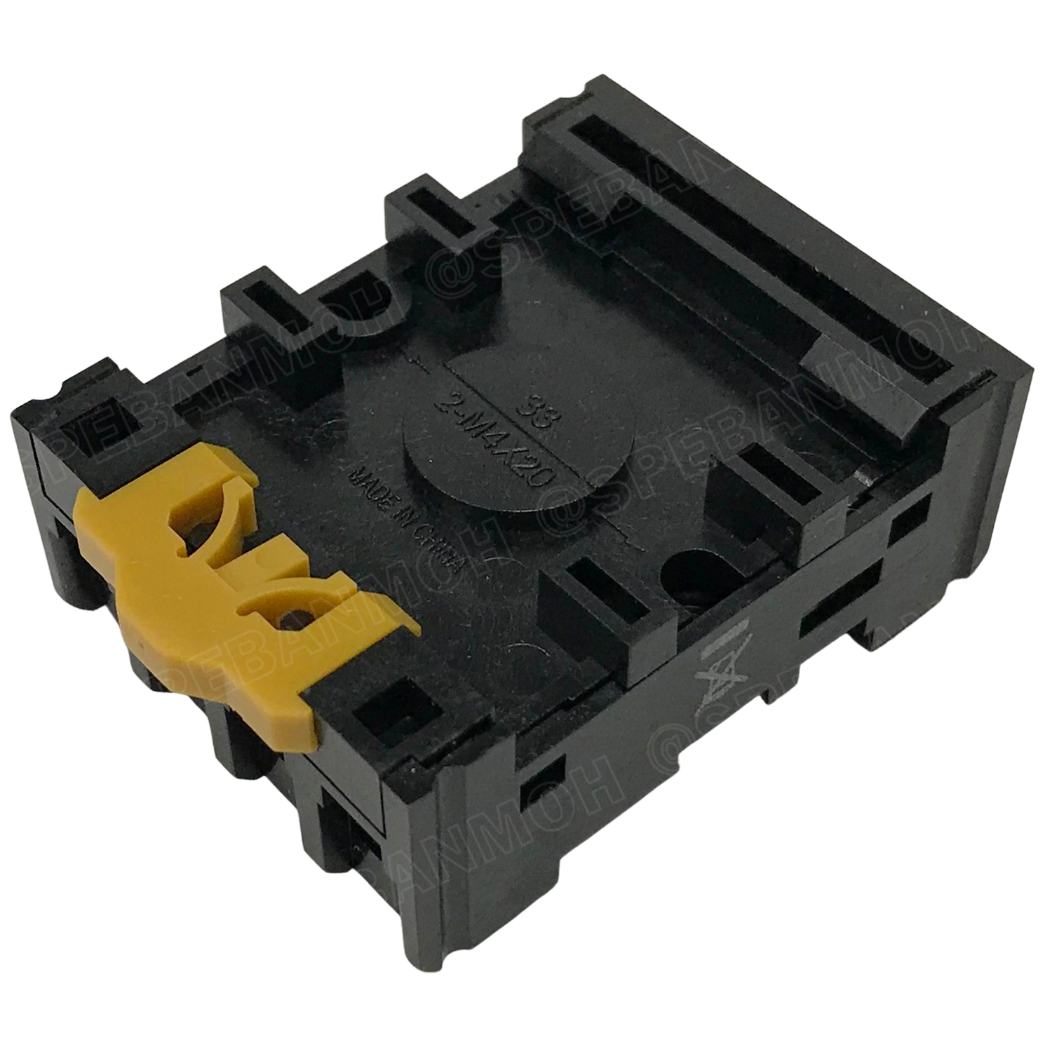 OMR-PF083A-E ฐานรีเลย์ PF083A-E สำหรับ MKS2P Relay socket for MKS2P 8P ฐานรีเเล ขากลม 8ขา ฐาน รีเลย์ Socket for MKS2P 8P ยึดรางปีกนก แบบยึดบาร์