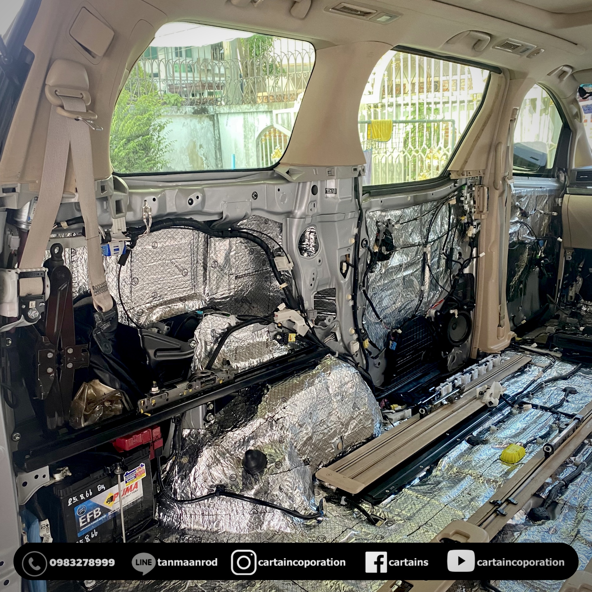 แดมป์ Alphard พื้น ด้านข้าง กาบบันได ประตู 2 ชั้น เก็บเสียงภายใน ลดเสียงภายนอก