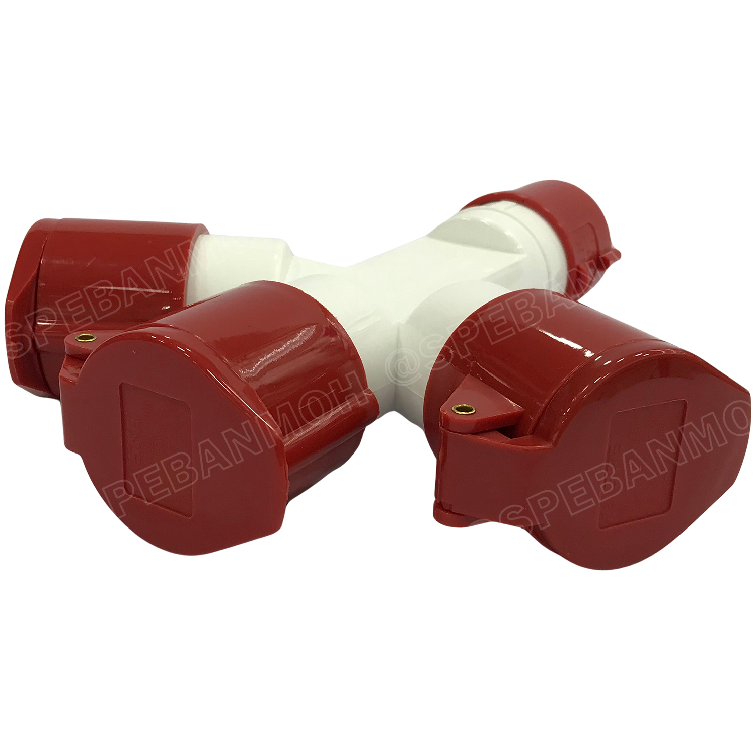 SF-1014 พาวเวอร์ปลั๊ก 3ทาง 4ขา 16A 415V 3P+E IP44 ผู้1 เมีย3 380V Line + Neutral + Ground พาเวอร์ปลั๊ก 16แอมป์ 380โวลต์ ปลั๊กไฟสนาม POWER PLUG MULTIPLE-OUTLET SOCKET ปลั๊กพาวเวอร์สามทาง เข้า 1 ออก 3 3P+E 16A 220VAC ปลั๊กอุตสาหกรรม ปลั๊กพาวเวอร์สามทาง 380V