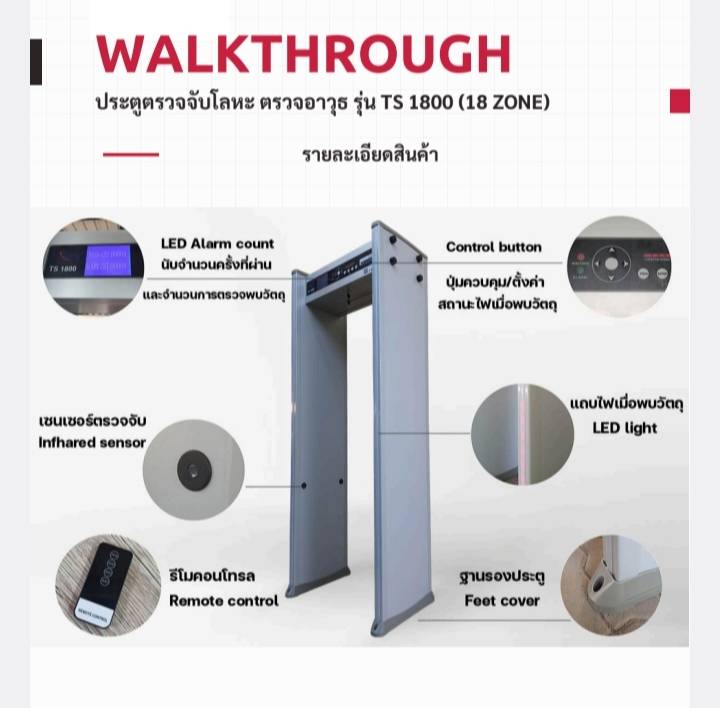 ประตูสแกนโลหะ ประตูตรวจจับโลหะ Walkthrough