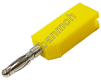 [ 5ชิ้น ] ปลั๊กกล้วย/บานานา (Banana plug) BNN-006 สีเหลือง / YEL