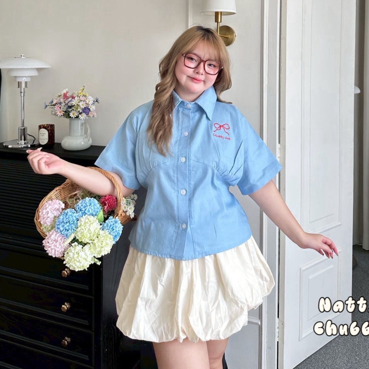 J187 เสื้อยีนส์ สาวอวบ ยีนส์เข้ม ยีนส์อ่อน อก48นิ้ว หน้าผ้า50นิ้ว