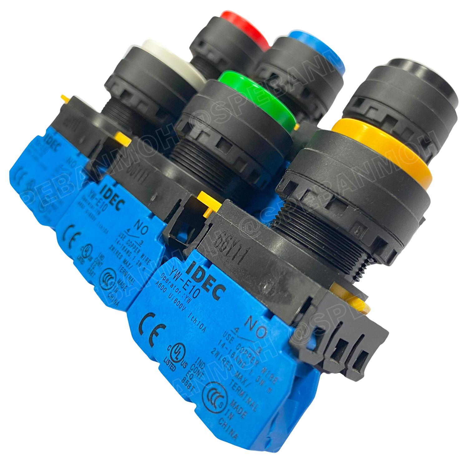 [ 1ชิ้น ] YW1B-A2E10 สวิทช์ กดติดกดดับ สีแดง Red 1NO IDEC ไอเดค สวิทช์คอนโทรล 22mm Push Button Switch สวิทช์ไฟ กดค้าง Maintained สวิทช์กด คอนแท็คเสริม NO สวิทช์ไฟฟ้า 22 มิล Control Switches สวิทช์หน้าตู้ 22มิล สวิทช์กดติด-กดดับ