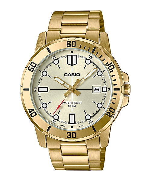 CASIO Standard รุ่น MTP-VD01G-9EVUDF สายสแตนเลส สีทอง สินค้าของเเท้ รับประกันศูนย์ CMG