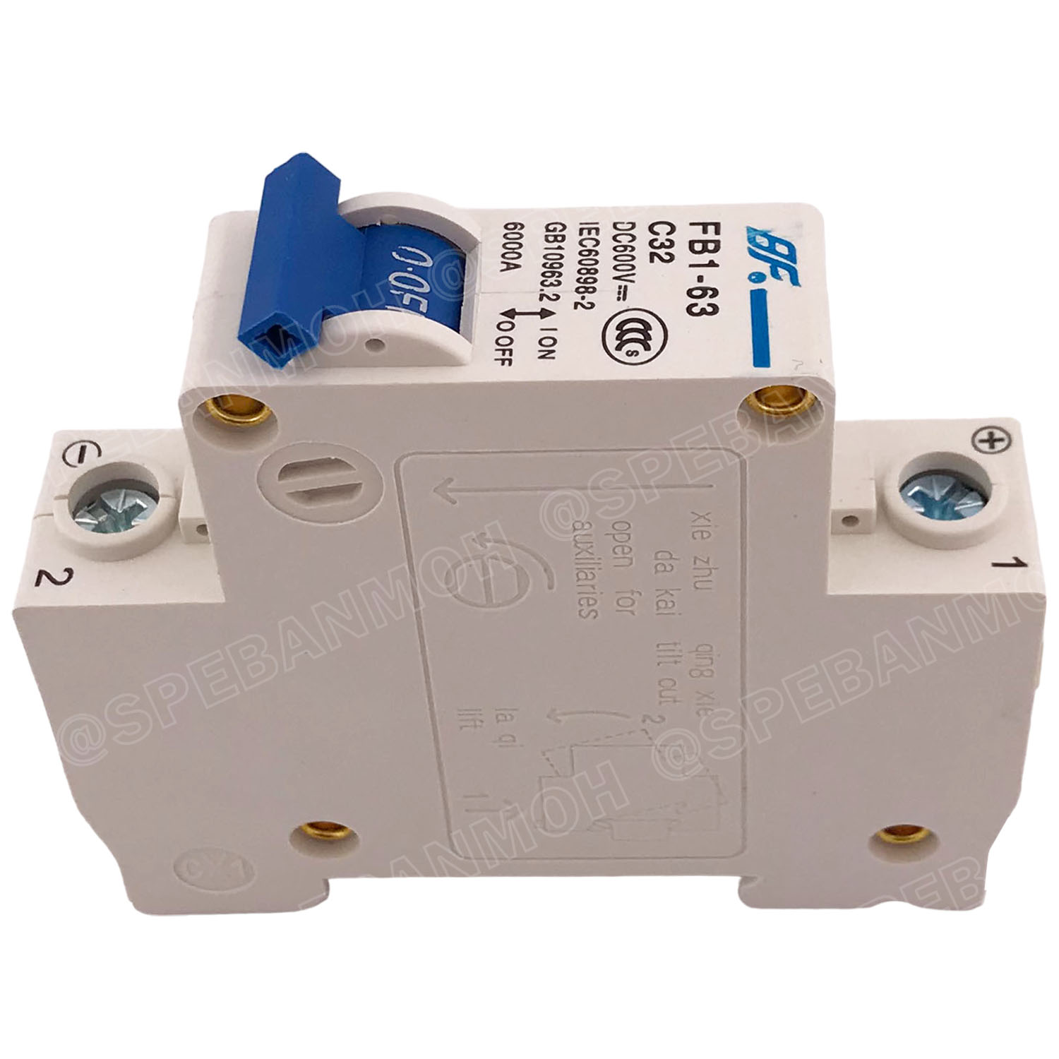 [ 1ชิ้น ] FB1-63-1P 32A BF เบรกเกอร์ ดีซี 1P 32แอมป์ 1Pole DC Breaker 600 VDC DC Circuit Breaker 1P สำหรับงาน solar cell เบรกเกอร์ไฟฟ้าโซลาร์เซลล์ DC ป้องกันกระแสเกิน ใช้ได้กับไฟฟ้ากระแสตรง DC เบรกเกอร์ 1โพล Solar Breaker เซอร์กิตเบรกเกอร์ MCB Breaker