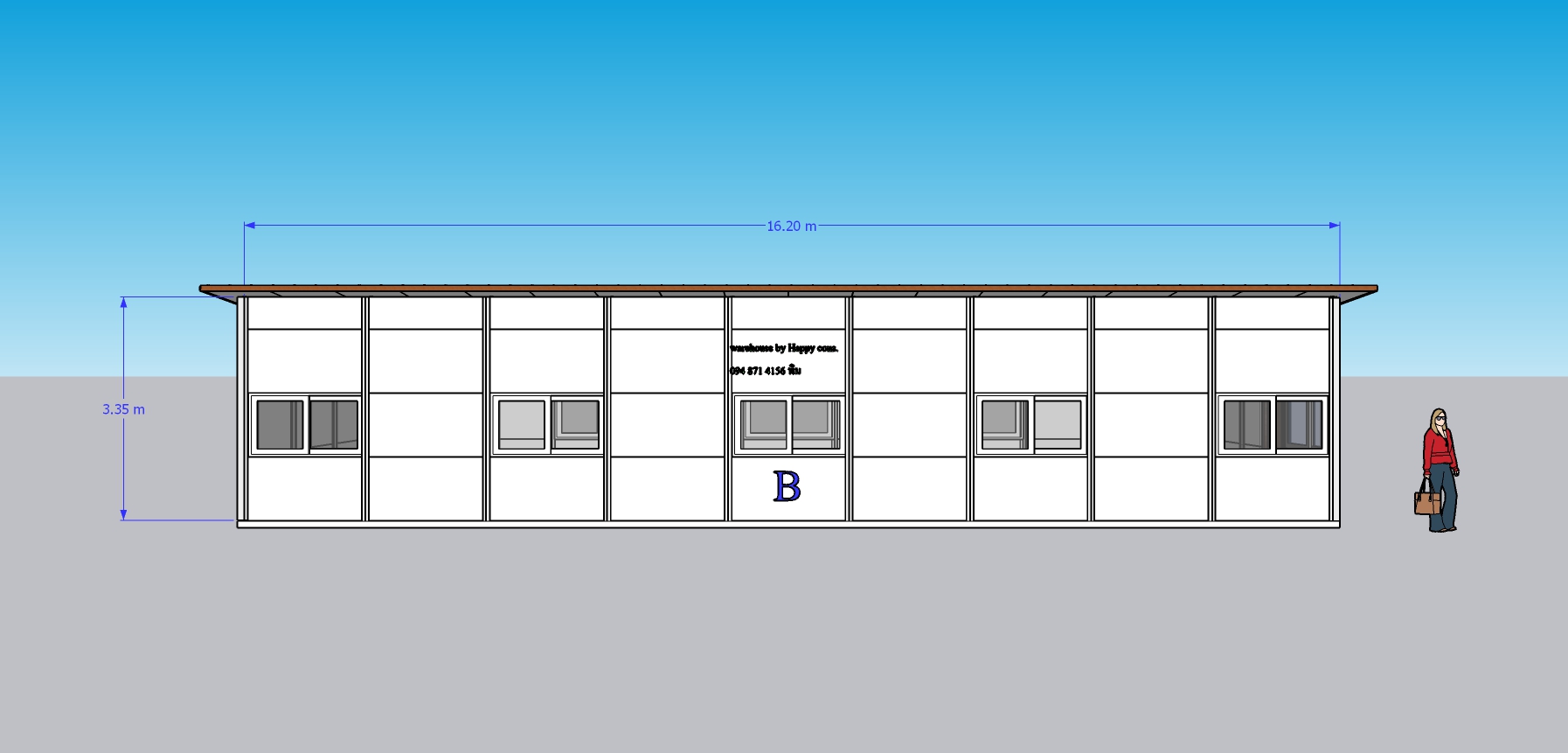 บ้านน็อคดาวน์ 5x16เมตร ธรรมสถานไท่ถง ปากช่อง
