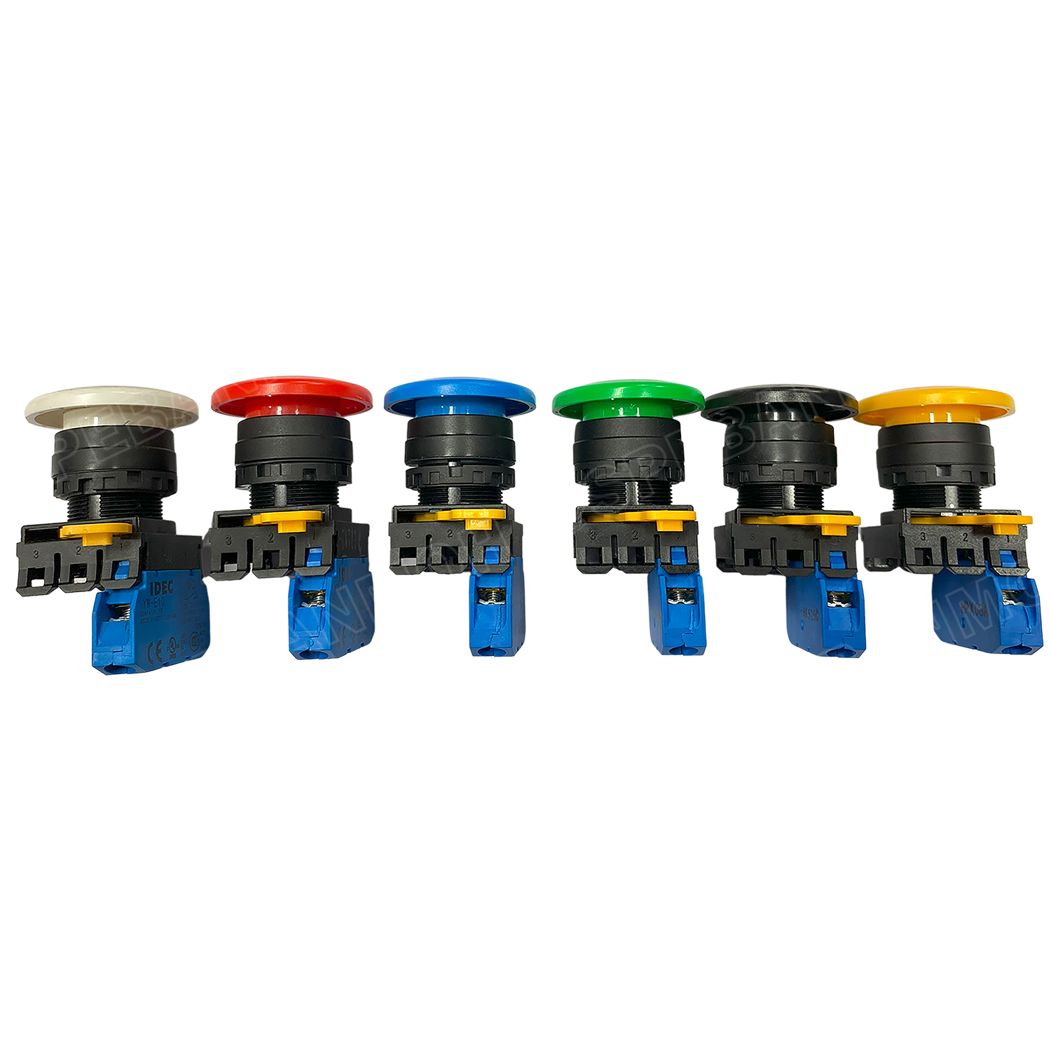 [ 1ชิ้น ] YW1B-A4E10 สวิทช์ กดติดกดดับ สีเหลือง Yellow 1NO IDEC ไอเดค สวิทช์คอนโทรล 22mm Push Button Switch สวิทช์ไฟ กดค้าง Maintained สวิทช์กด คอนแท็คเสริม NO สวิทช์ไฟฟ้า 22 มิล Control Switches สวิทช์หน้าตู้ 22มิล