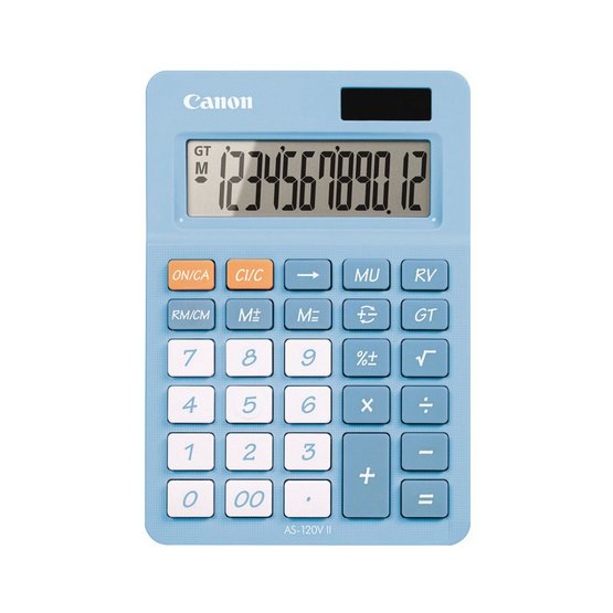 Canon Calculator เครื่องคิดเลขตั้งโต๊ะ 12 หลัก แคนอน รุ่น AS-120V II ประกันศูนย์ไทย