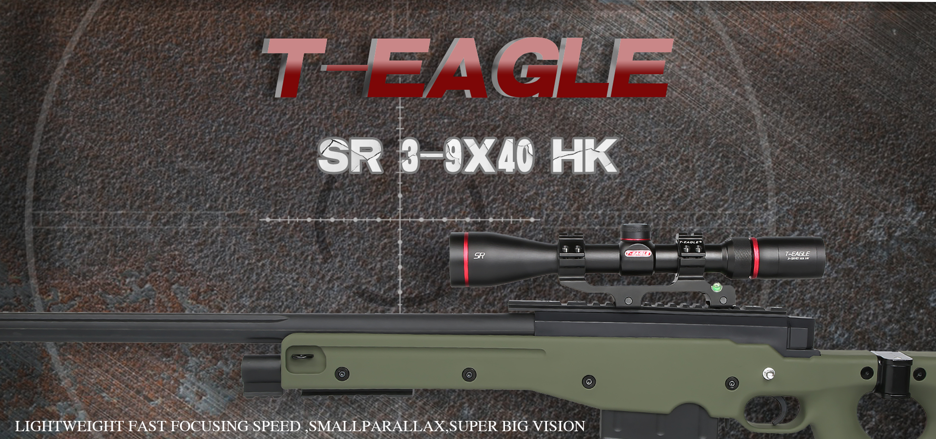 กล้องติดปืน T-EAGLE SR 3-9X40 กล้องดีราคาถูก กันน้ำ กันกระแทก
