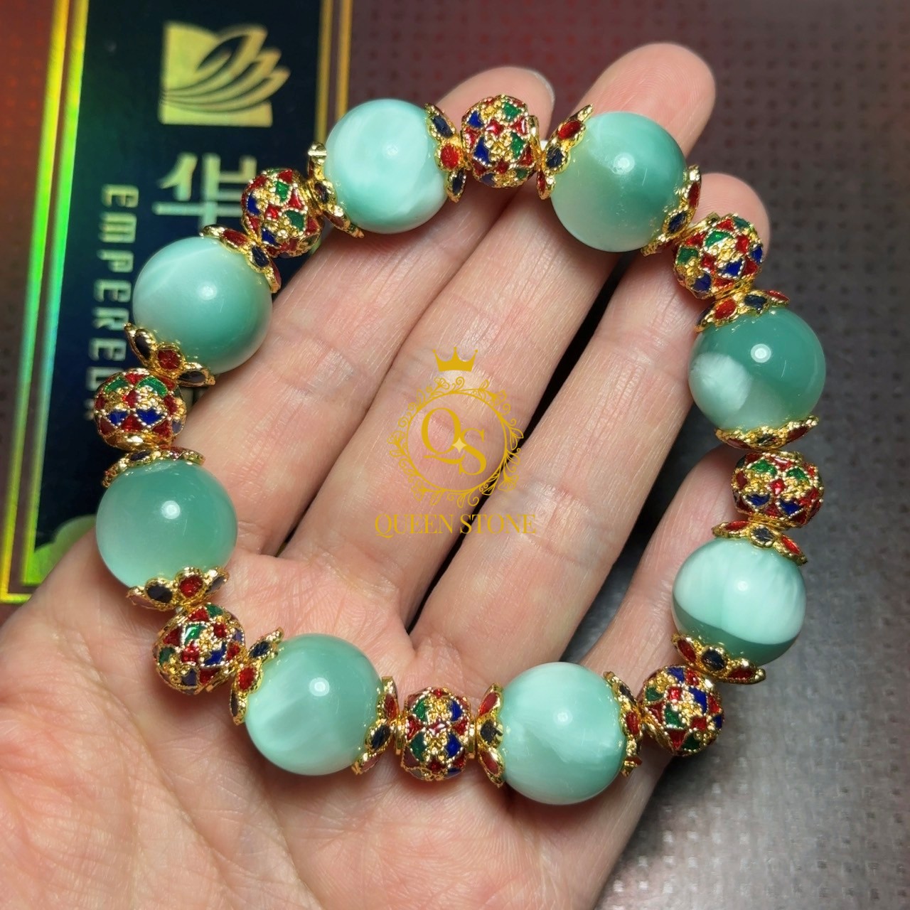 ลาริมาร์สีเขียว 14 มิล (Top Premium) หินหายาก มูลค่าสูง จากโดมินิกัน