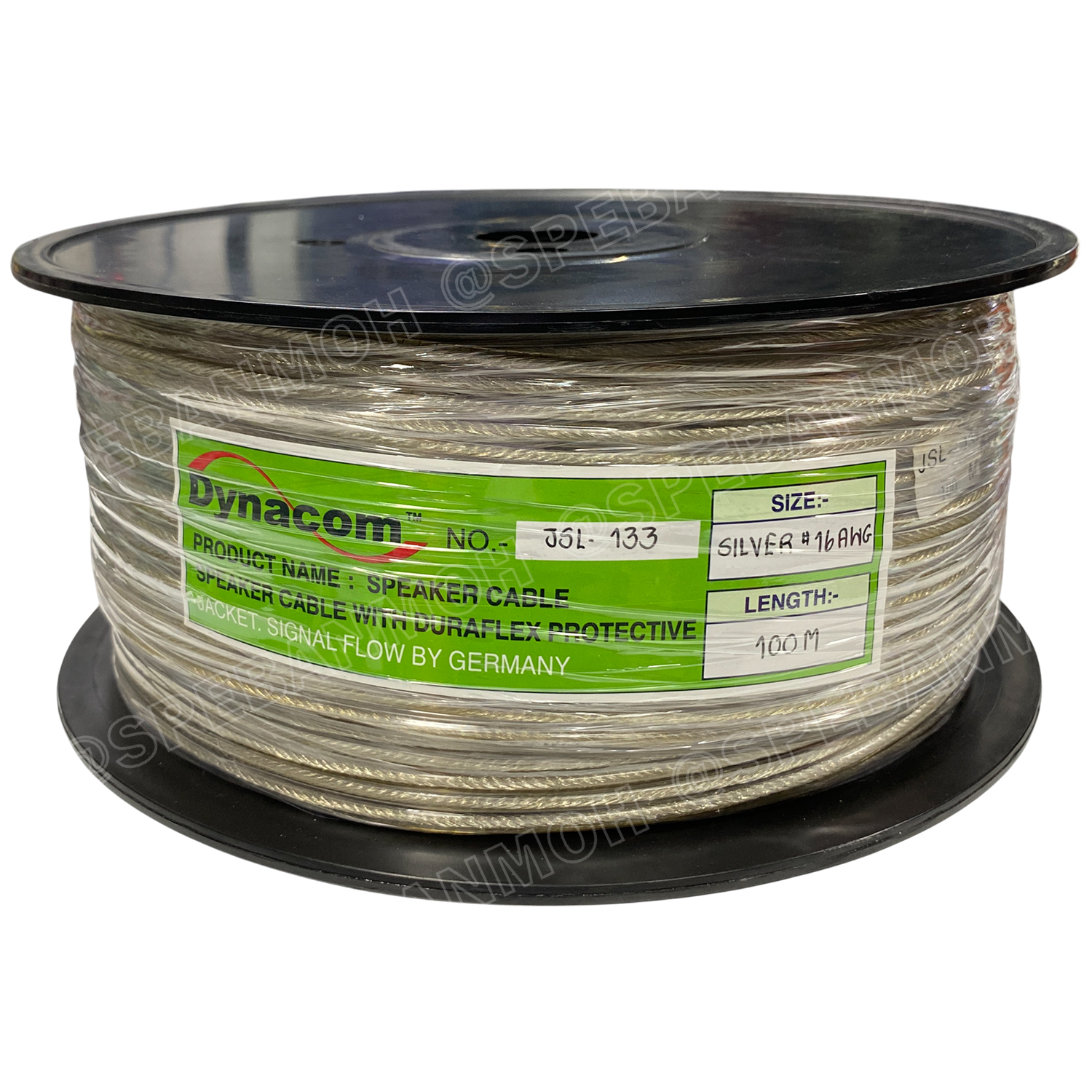 [ 1 เมตร ] JSL-133 สายลำโพงไดนาคอม Dynacom สีเงินใส Silver Speaker Cable 16AWG 1.31 sq.mm. สายลำโพงทองแดงแท้เคลือบเงิน สายนำสัญญาณเสียง ซับลำโพง ซับเบส เครื่องเสียงรถยนต์ เครื่องเสียงบ้าน Speaker Cable 16AWG สาย Subwoofer Speaker Audio Cable Audio