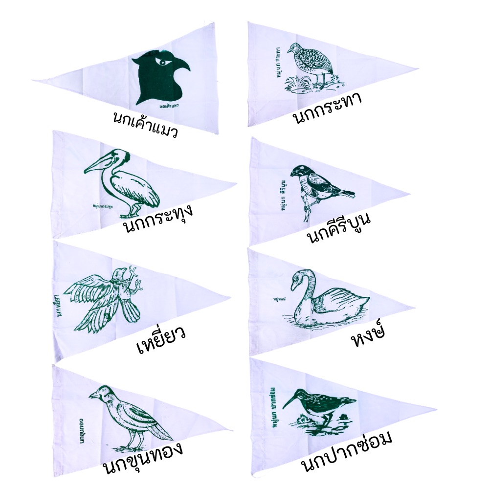 (ชุดที่ 1/2) ธงประจำหมู่ ลูกเสือ เนตรนารี หมู่นก