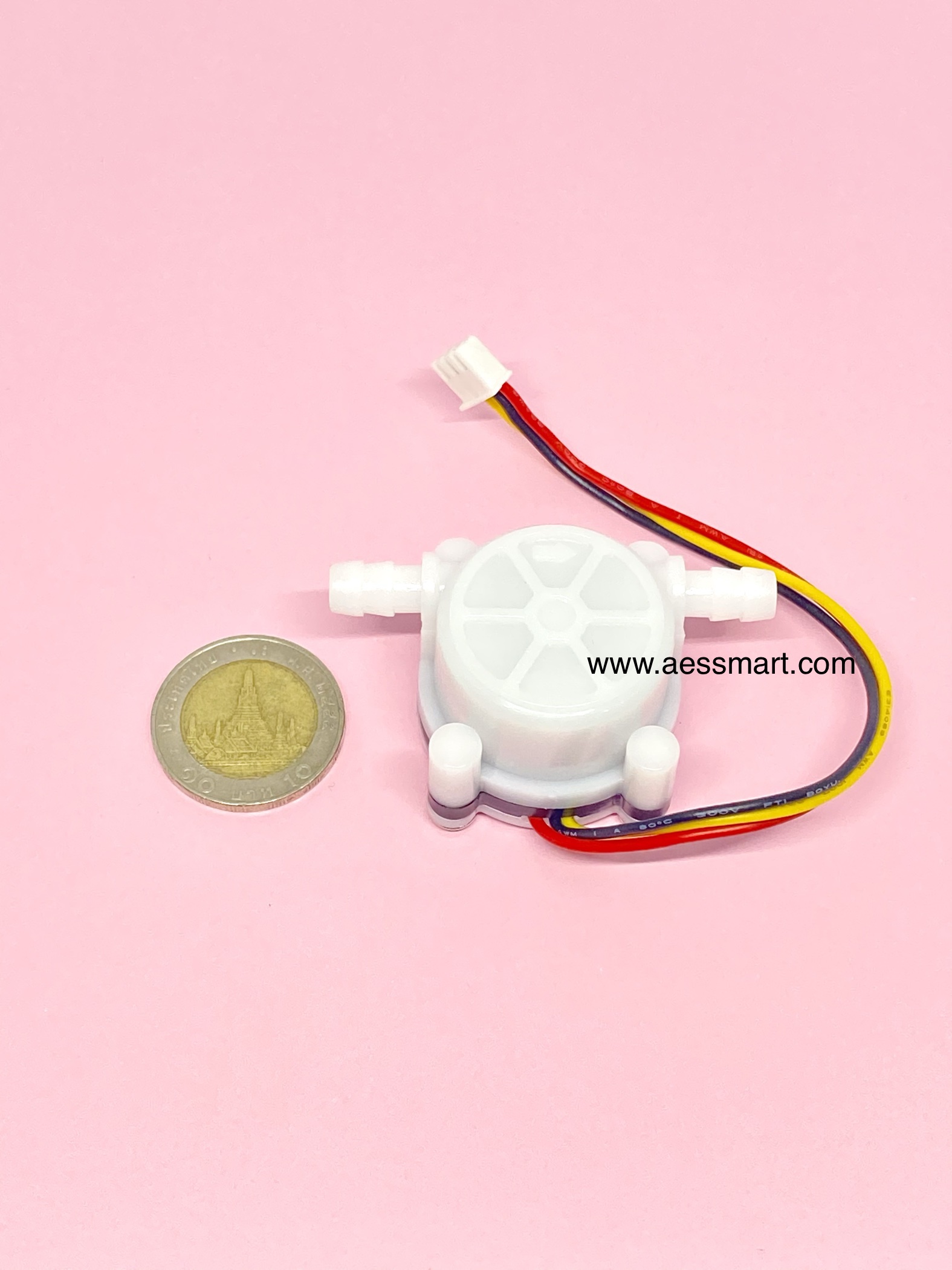 S2093 : Digital Water Flow Sensor YF-S401 1/8" 0.3-6L/min แรงดันต่ำกว่า 0.8 MPa