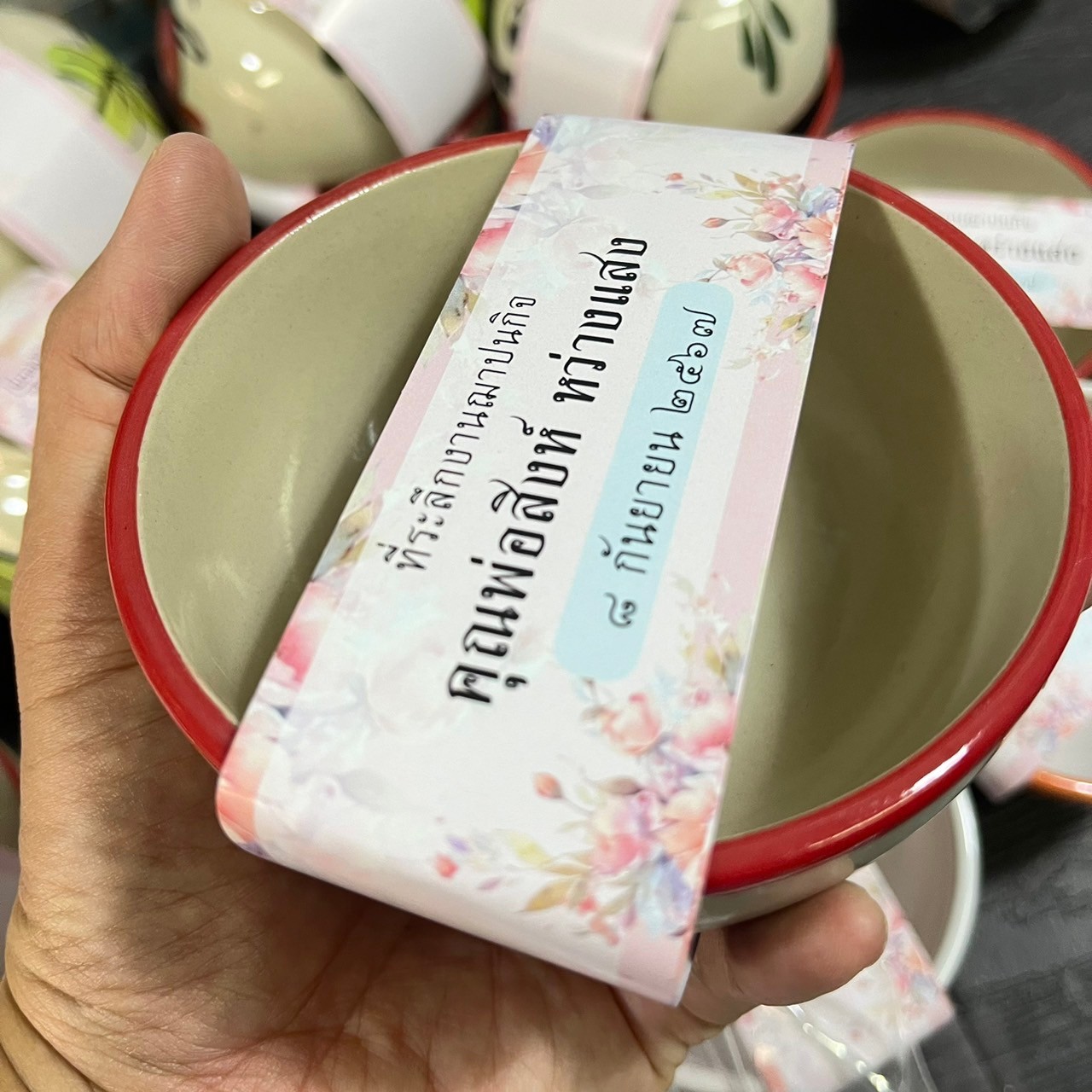 ถ้วยตราไก่ ลายโบตั๋น/ลายไก่ ขนาด 40 ซม.