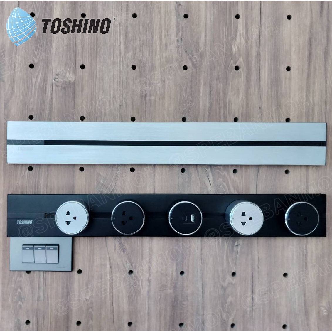 รางปลั๊ก Toshino Power Track 32A 8000W โตชิโน่ รางปลั๊กแบบเพิ่มช่อง มีระบบ Grounding รางปลั๊กไฟไร้สาย รางปลั๊กแบบเพิ่มช่อง ปลั๊กพ่วง Power Strip AC Power Extension ปลั๊กไฟบ้าน รางปลั๊กไฟแบบเลื่อนได้ PT-40 PT-60 SK-16 SK-PD20