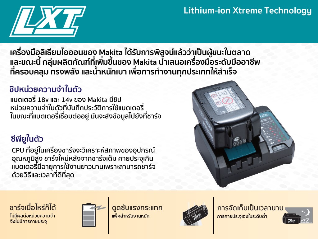 MAKITA สว่านไขควงไร้สาย 18 โวลต์ (1/4 นิ้ว) รุ่น DTD156Z (เครื่องเปล่า) แรงบิด155 N.m มอเตอร์ BL LXT