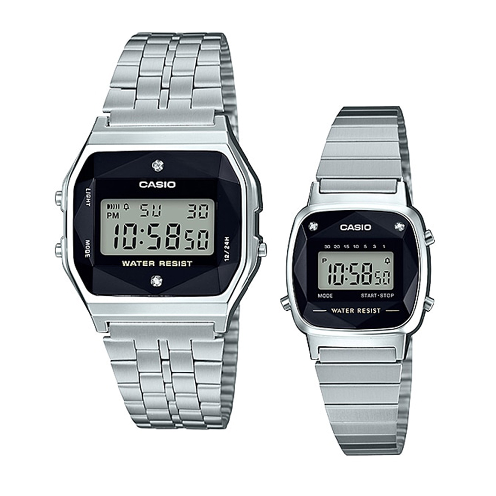 CASIO Standard รุ่น A159WAD-1DF & LA670WAD-1DF สายสแตนเลส สีเงิน ดำ สินค้าของเเท้ รับประกันศูนย์ CMG