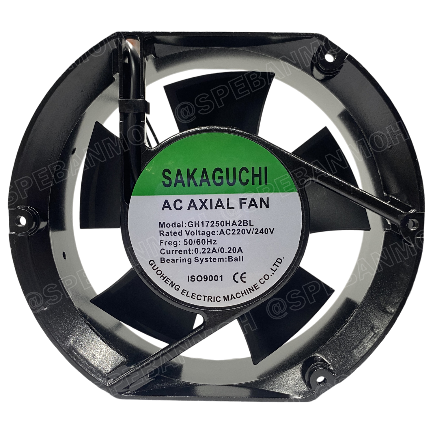 [ 1 ชิ้น ] GH17250HA2BL 220VAC พัดลมระบายอากาศ Axial Fan บอดี้เหล็ก พัดลมระบายอากาศ Axial Fan พัดลมระบายอากาศ Sakaguchi พัดลมระบายอากาศแบบลูกปืน พัดลมสี่เหลี่ยม พัดลมเหลี่ยมดำ พัดลมระบายเครื่อง พัดลมระบายความร้อน พัดลมอุตสาหกรรม พัดลม FAN Fan case compu