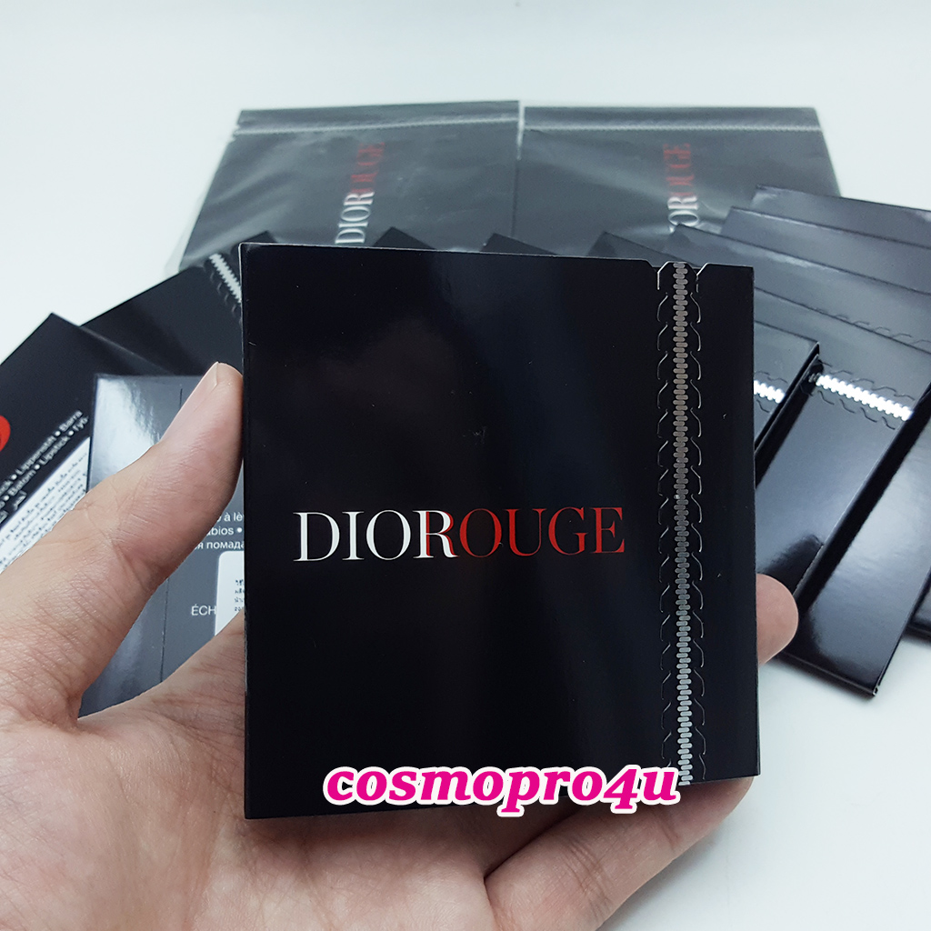 ลิป Dior Rouge Dior-Double Rouge sample Bubble card 2017 ลิปดิออร์ ซองทดลอง พร้อมแปรง สี 999matte กับ 999matte metal