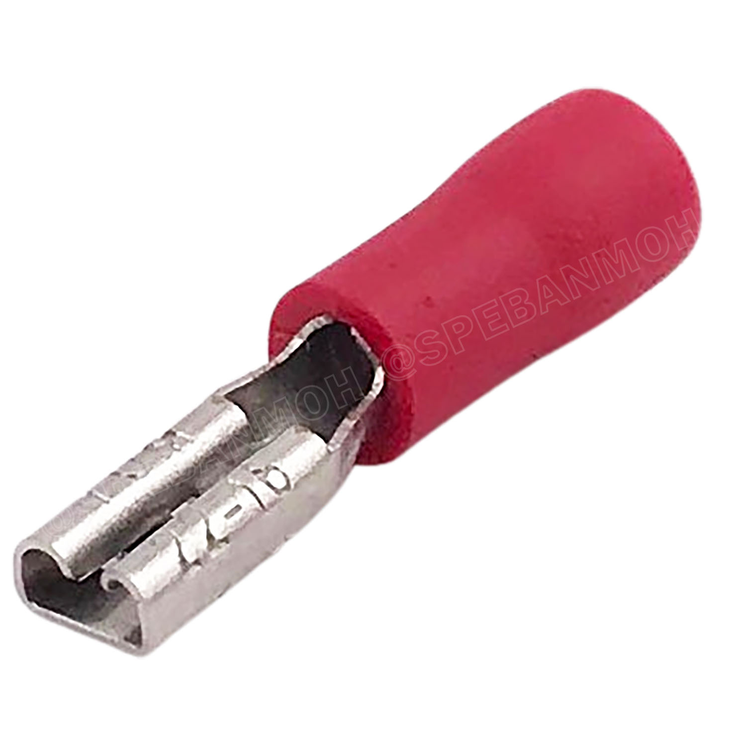 [ 100 ตัว/ถุง ] FDD1.25-110 สีแดง Red หางปลาเสียบแบน ตัวเมีย หุ้มฉนวน สำหรับสาย 0.5-1.5 mm2 22-16awg หางปลาหุ้มฉนวน Crimping Terminal หางปลาเสียบแอร์ ตัวเมีย เทอร์มินอลต่อสาย ขั้วต่อสายไฟ Insulated Terminal ตัวต่อสาย หุ้มฉนวน ข้อต่อสายแบบย้ำ Crimp Sleeve