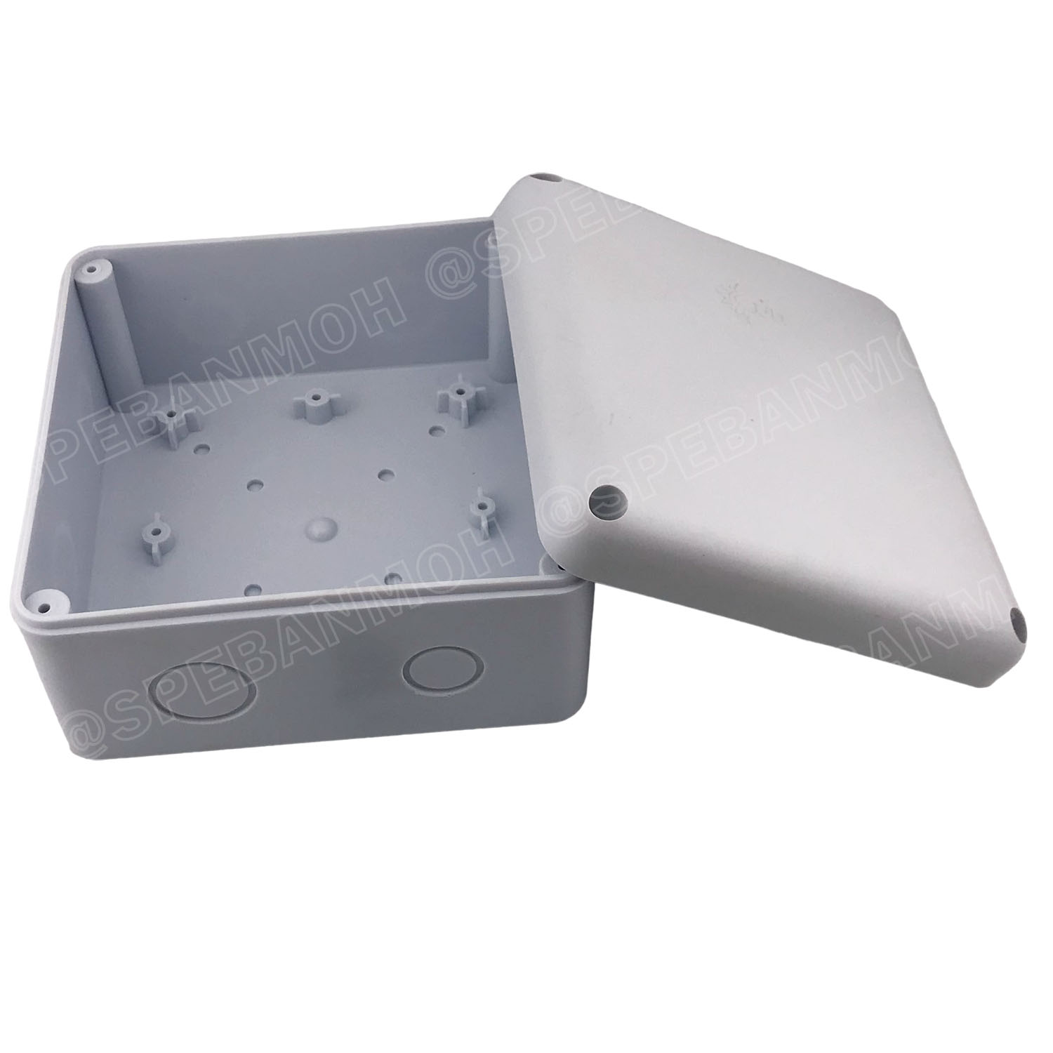 [ 1ชิ้น ] BOX-6X6 SUN กล่องพักสายไฟ กันน้ำ สีขาว White Junction Box WaterProof 6นิ้ว 6x6inch กล่องกันน้ำ บล็อคพักสายไฟ พลาสติก 145x145 mm กล่องพักสายแบบเจาะรู บล็อกกันน้ำ กล่องไฟกันน้ำ Waterproof Box กล่องเก็บสายไฟ เก็บสายไฟ เก็บสาย แบบเหลี่ยม