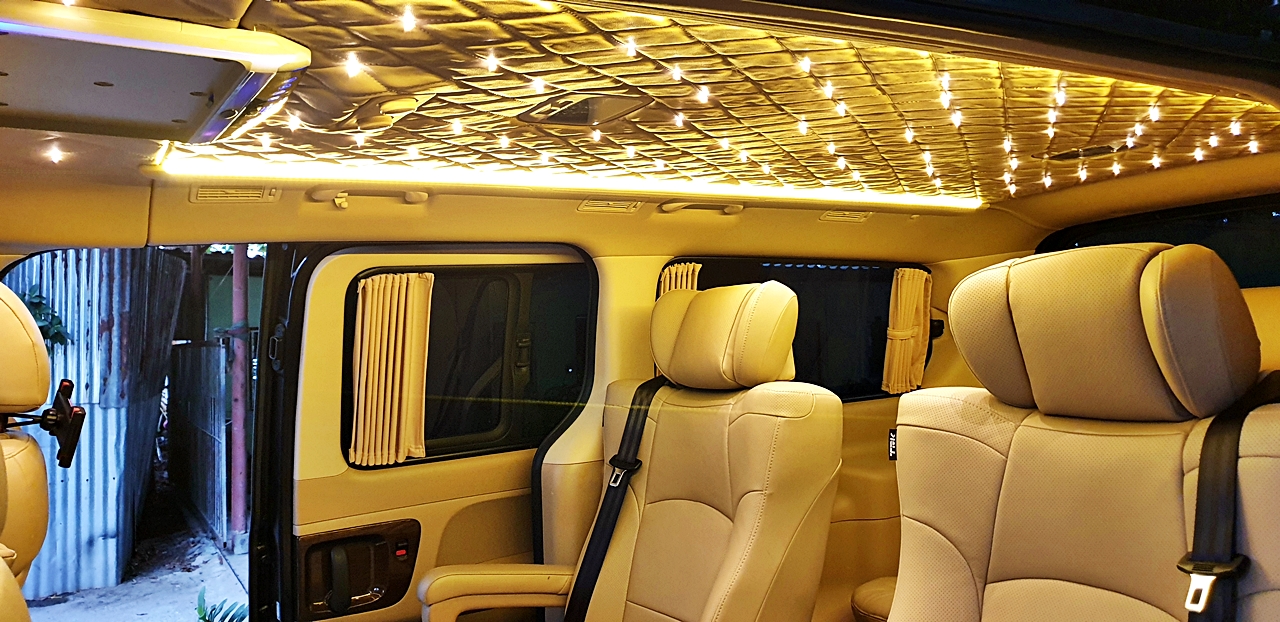 หุ้มหลังคา พร้อมรางไฟ ลายตาราง