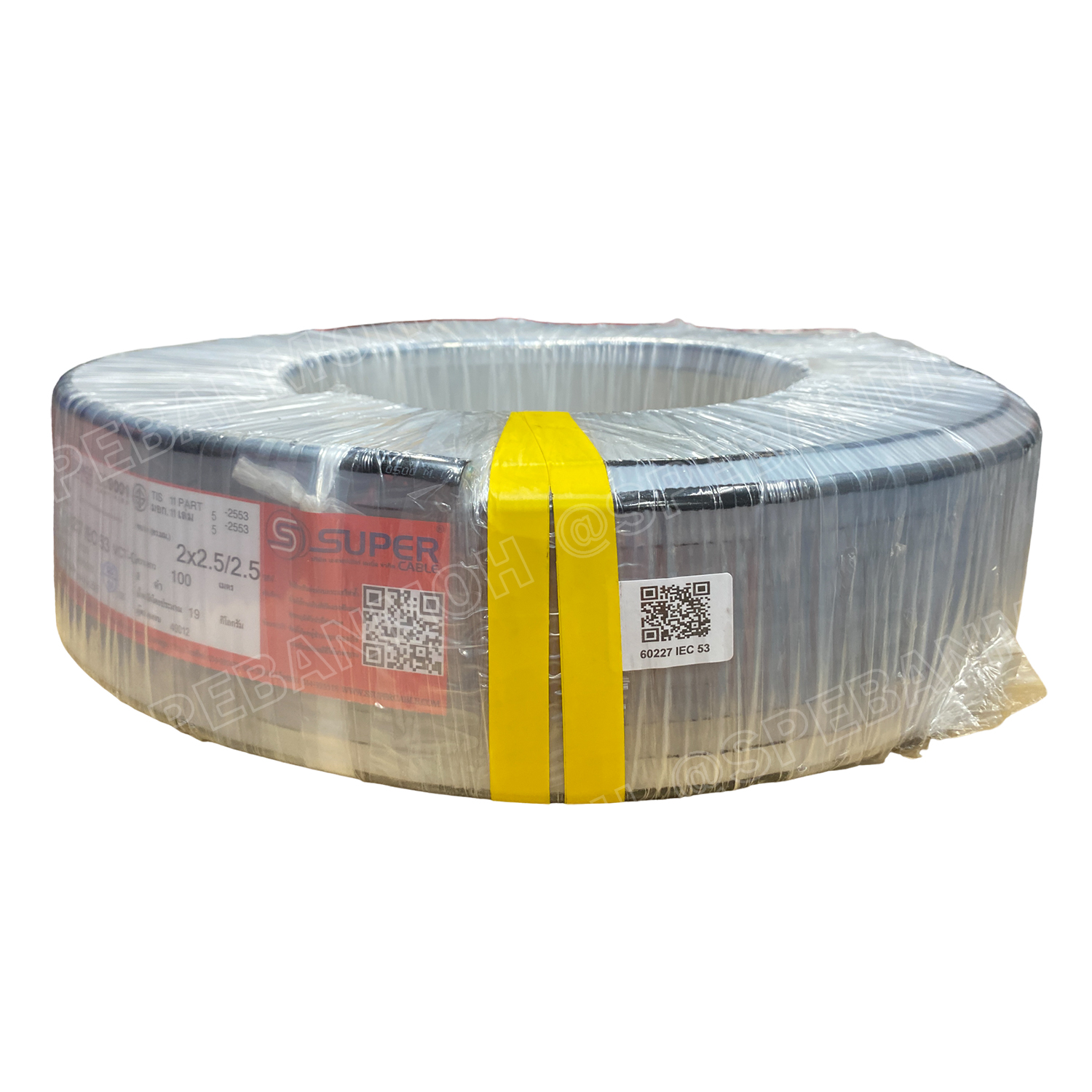 [ 100 เมตร ] VCT-G 2X2.5/2.5 สายคอนโทรลและสายอ่อน 3Gx2.5 mm2 Flexible annealed copper IEC53-G sq.mm VCT 2C+GRD VCT 3คอร์ VCT 3C X 2.5 สายVCT สายไฟเมน สายไฟบ้าน สายปลั๊ก VCT AC Power Cable สายพาวเวอร์ สายดำ VCT Cable สายไฟ วีซีที กราวด์ สายอ่