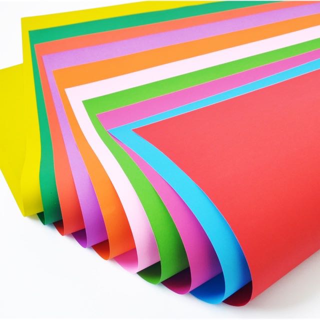กระดาษสี กระดาษโปสเตอร์สี 2 หน้า 80 แกรม ( เซตที่ 1 )