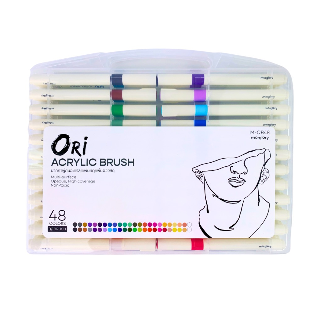 ปากกาอะคริลิค ปากกามาร์คเกอร์ หัวบรัช หัวพู่กัน ORI Acrylic Brush ขนาด 12 / 24 /48 สี / skin tone