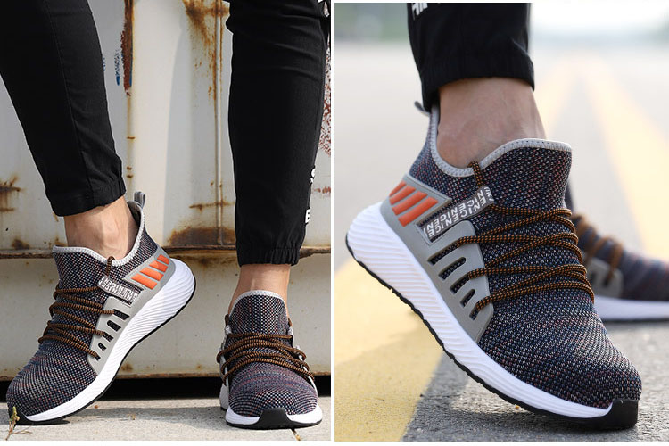 HOT SPORT NO.5 รองเท้าเซฟตี้ผ้าใบ หัวเหล็ก ดีไซน์สปอร์ต