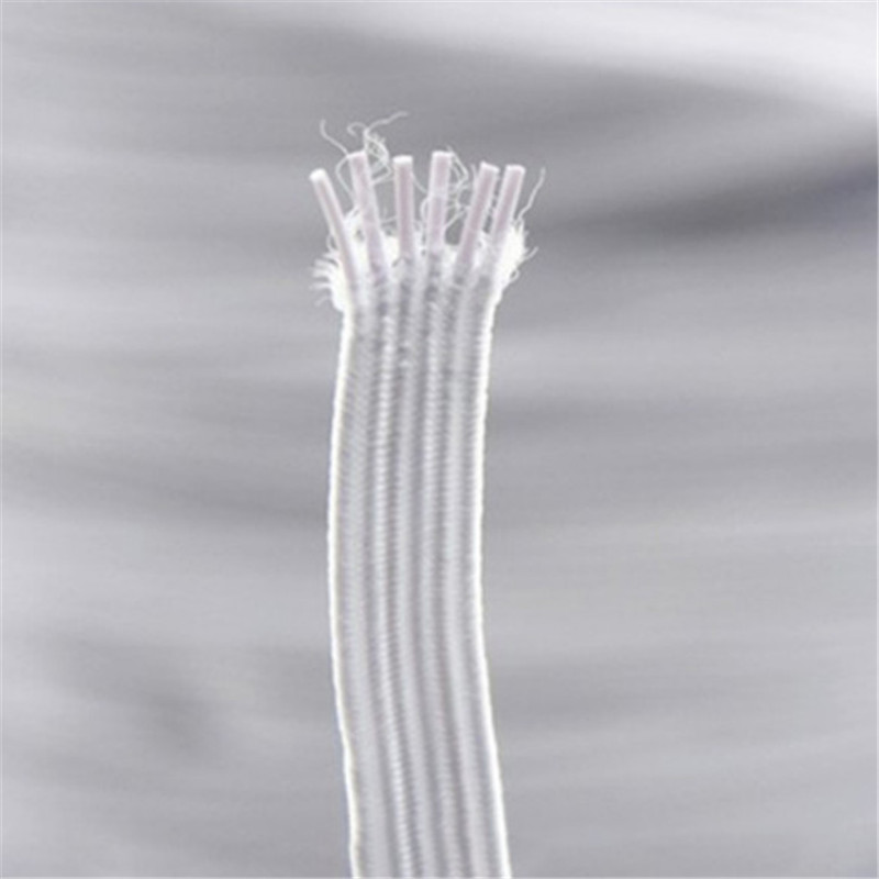 ยางยืด โพลีโพรพีลิน คุณภาพดี เส้นแบน สำหรับเย็บหูหน้ากากผ้า สีขาว ขนาด 3 มม. ตัดแบ่ง ยาว 10 เมตร