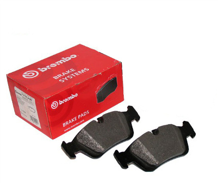 ผ้าดิสเบรคหน้า MINI COOPER R50, R53 ยี่ห้อ BREMBO /เกรด Semi-metallic (หลังแดง)