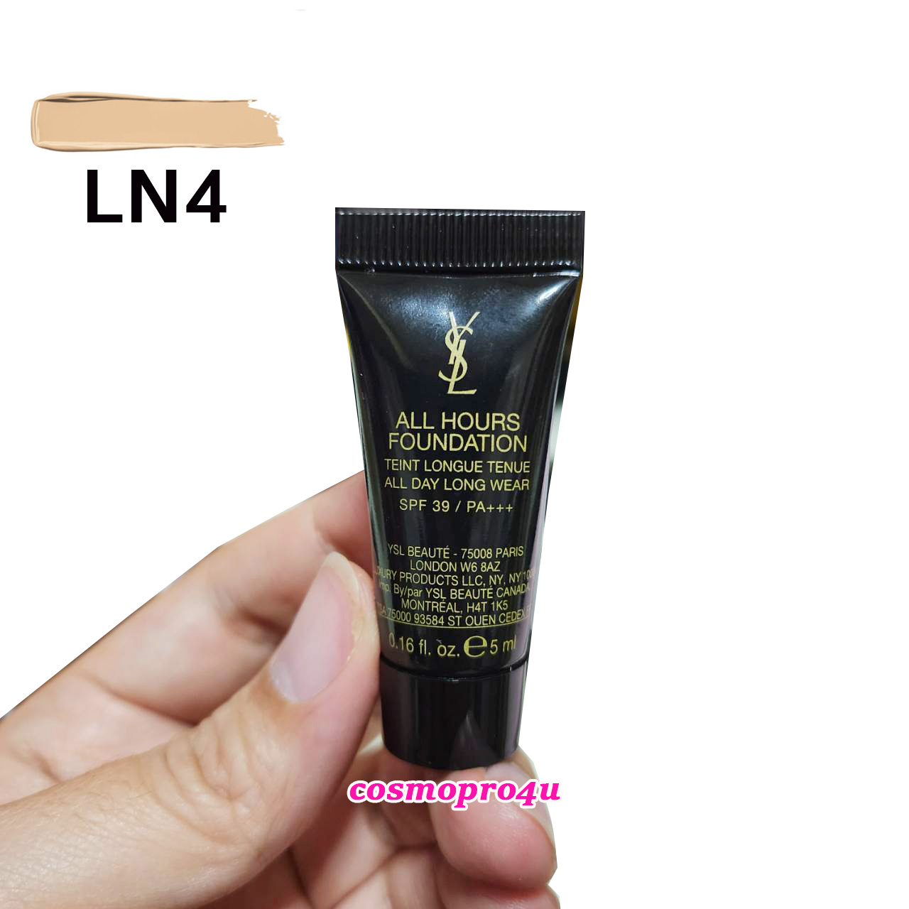 รองพื้น YSL All Hours Foundation all day long wear SPF39/PA+++ 5ml เบอร์ LN4